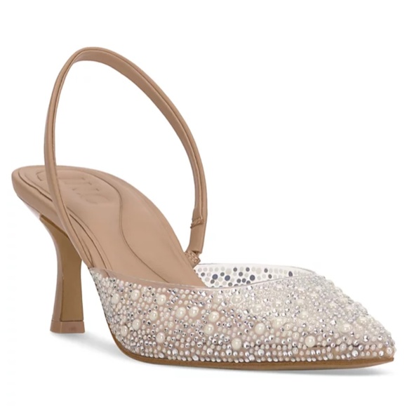 I.N.C. International Concepts Geosepa Halter Pump heels pearl bling - 6.5 - Picture 1 of 11